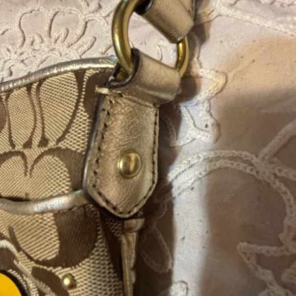 Coach Tan and Yellow Floral Crossbody Bag - Picture 12 of 16